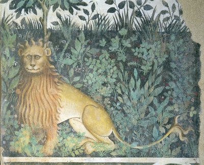 Der Brunnen des Lebens, Detail eines Löwen, 1418-30 von Giacomo Jaquerio